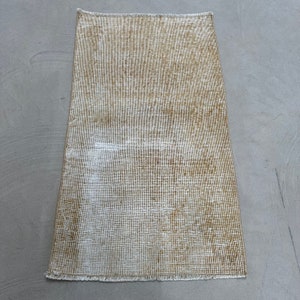 2x3 ft Small Rug, Turkish Rug, Vintage Rug, Antique Rugs, Rugs For Bathroom, 1.7x2.9 ft Yellow Rug, Faded Oushak Rug, Modern Door Mat,