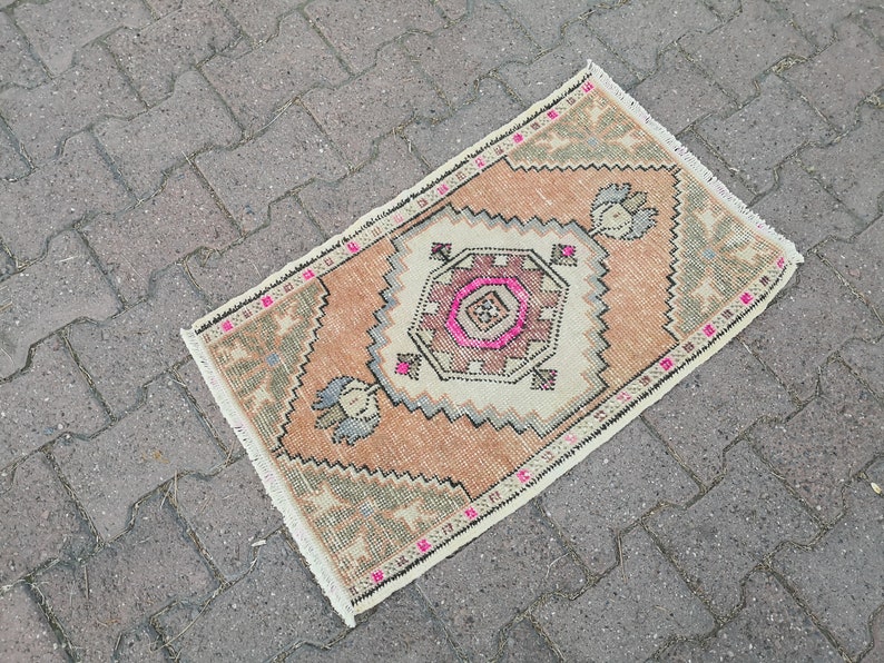 Small Turkish Rug 18x32 İnches Anatolian Vintage Rug Entry Rug Etsy