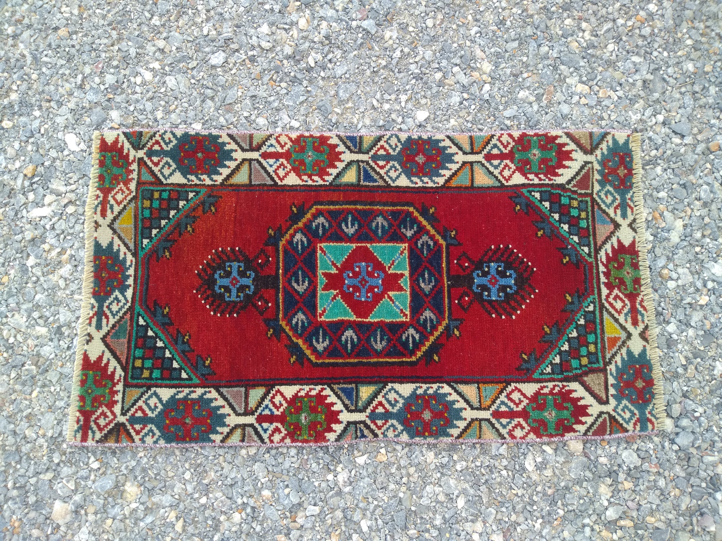 Vintage Small Rug 17x30 İnches Anatolian Vintage Rug Etsy