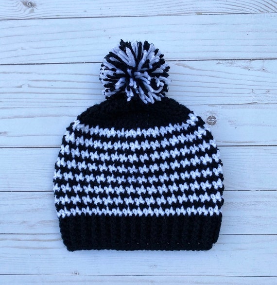 houndstooth winter hat