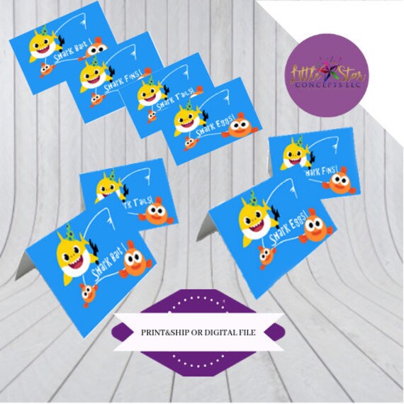 Baby Shark Food Labels Food Labels Baby Shark Birthday Etsy