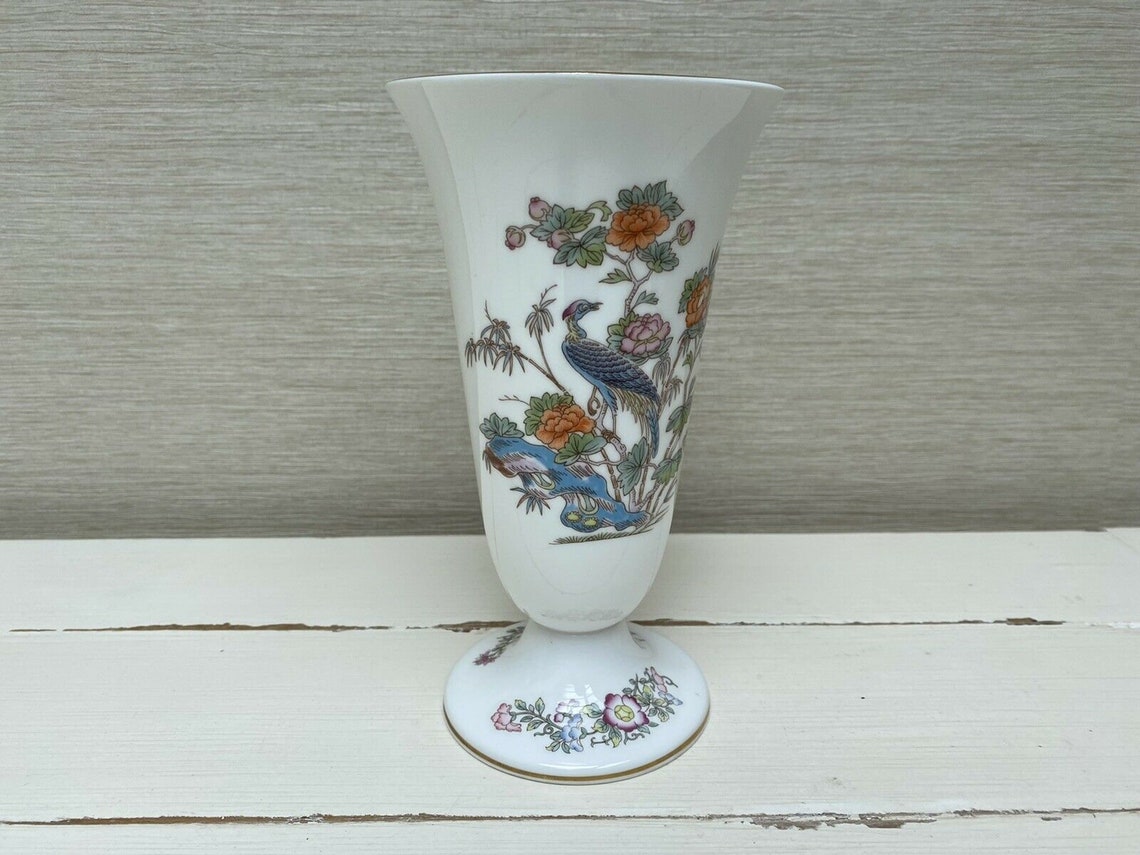 Wedgewood Kutani Bone China Crane Vase 18 cm Etsy