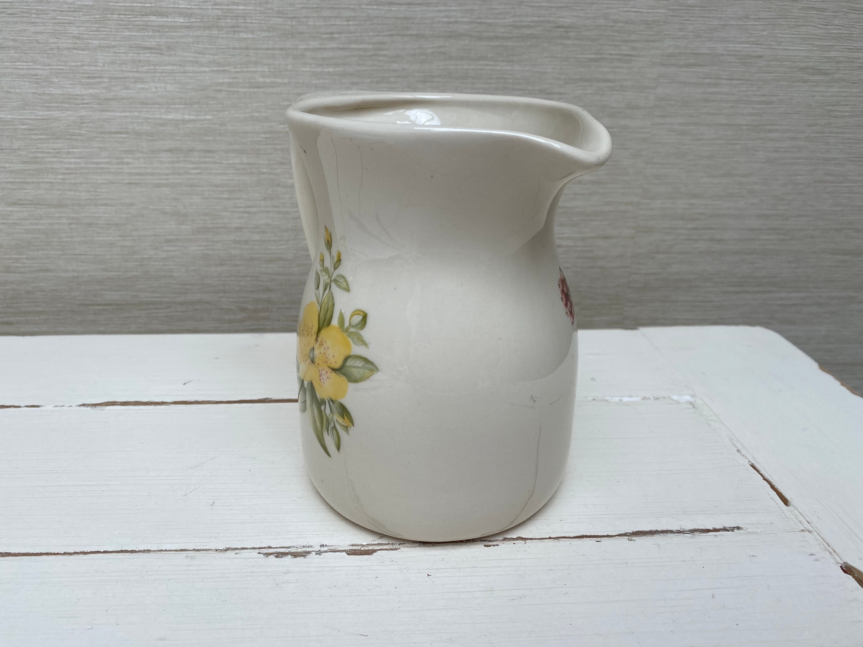 Kernewek Pottery Vintage Floral Jug Cornwall England Etsy