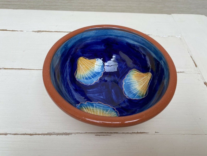 Blue Shell Small Bowl Studio Pottery Portugal