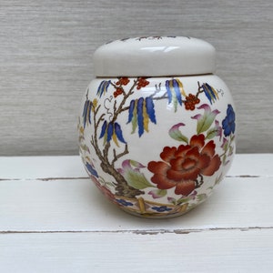 Vintage Sadler Floral Ginger Jar - Mid Century