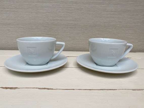 Grof uitzondering Anoi Nespressso Paar Witte Koffie kopjes en Schotels - Etsy Nederland