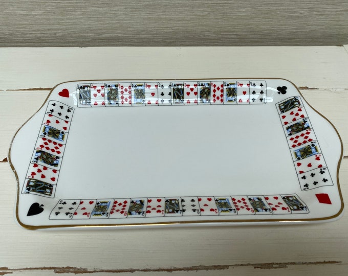 Queens Fine Bone China Serving Dish Cut for Coffee Playing Etsy