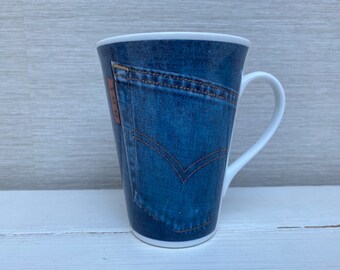 Cloverleaf Denim Jeans Fine Bone China Mug