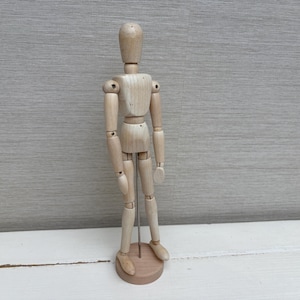 Mannequin Body, Wooden Manikin Body Drawing Mannequin Artist Manikin with Stand and Flexible Joints for Decoration Sketching & Painting 13"