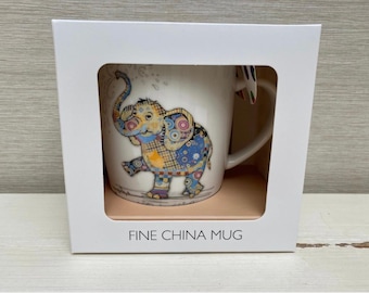 Bug Art Eddie Elephant Fine Bone China Mug - New in Box