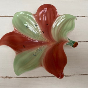 Vintage 1930/40s Shorter and Son Ltd Staffordshire Hand Painted Petal Dish