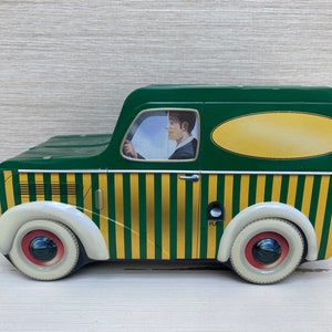 Green & Yellow Collectable Van Empty Sweet Tin - Novelty Gift Storage