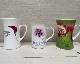 Chelsea Flower Show China Mugs 2004 , 2005 and 2006 Sold Individually