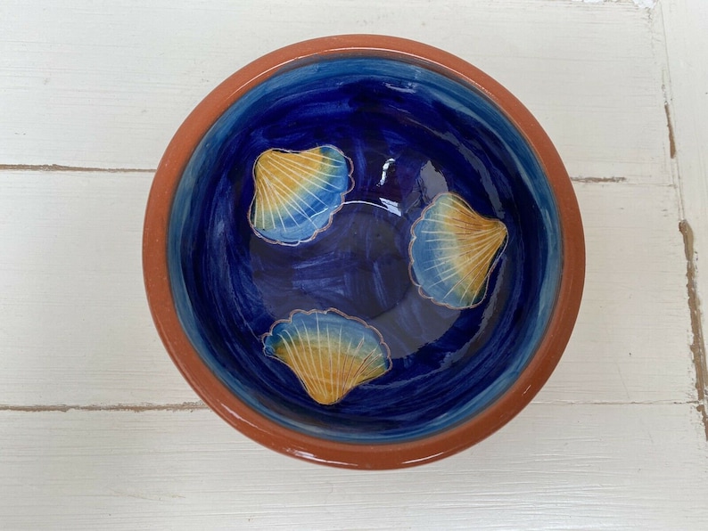 Blue Shell Small Bowl Studio Pottery Portugal