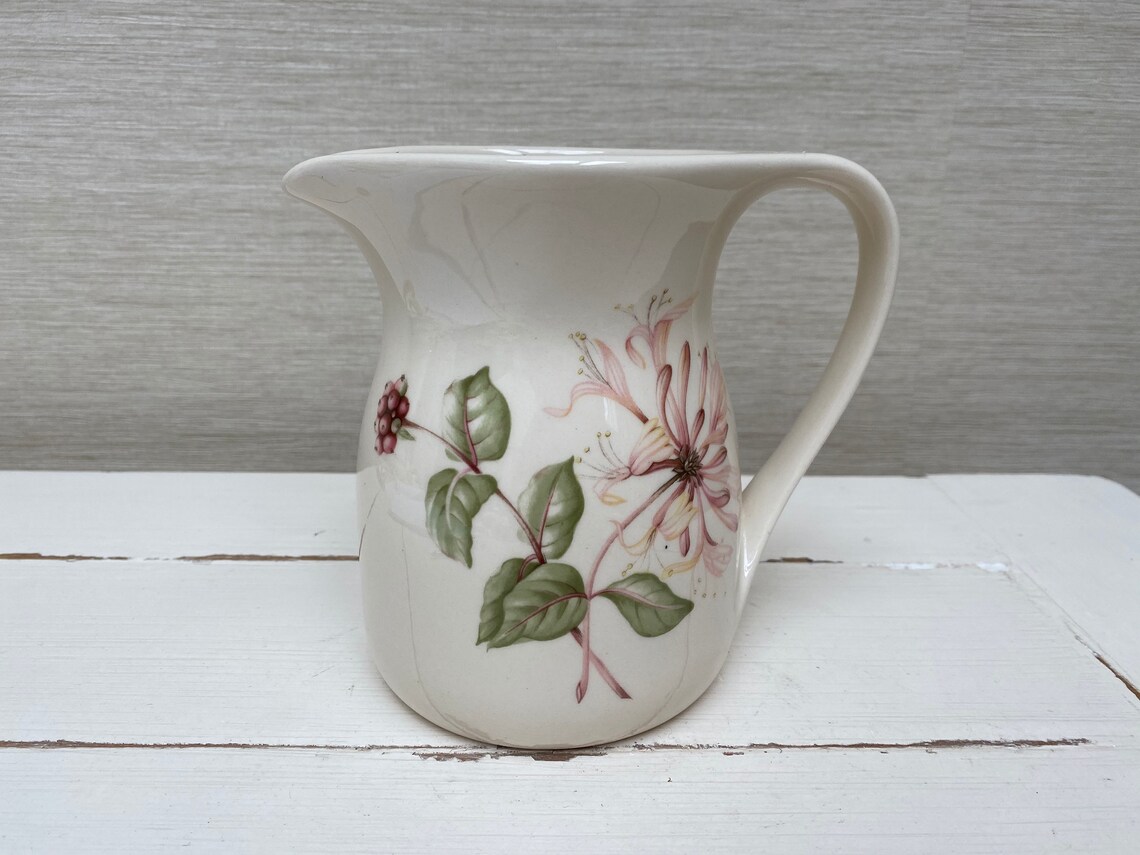 Kernewek Pottery Vintage Floral Jug Cornwall England Etsy