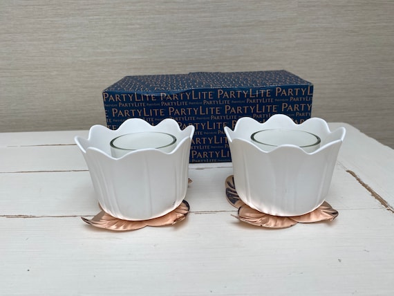 Party Lite Pair of Tea Light Candle Holders Etsy Australia