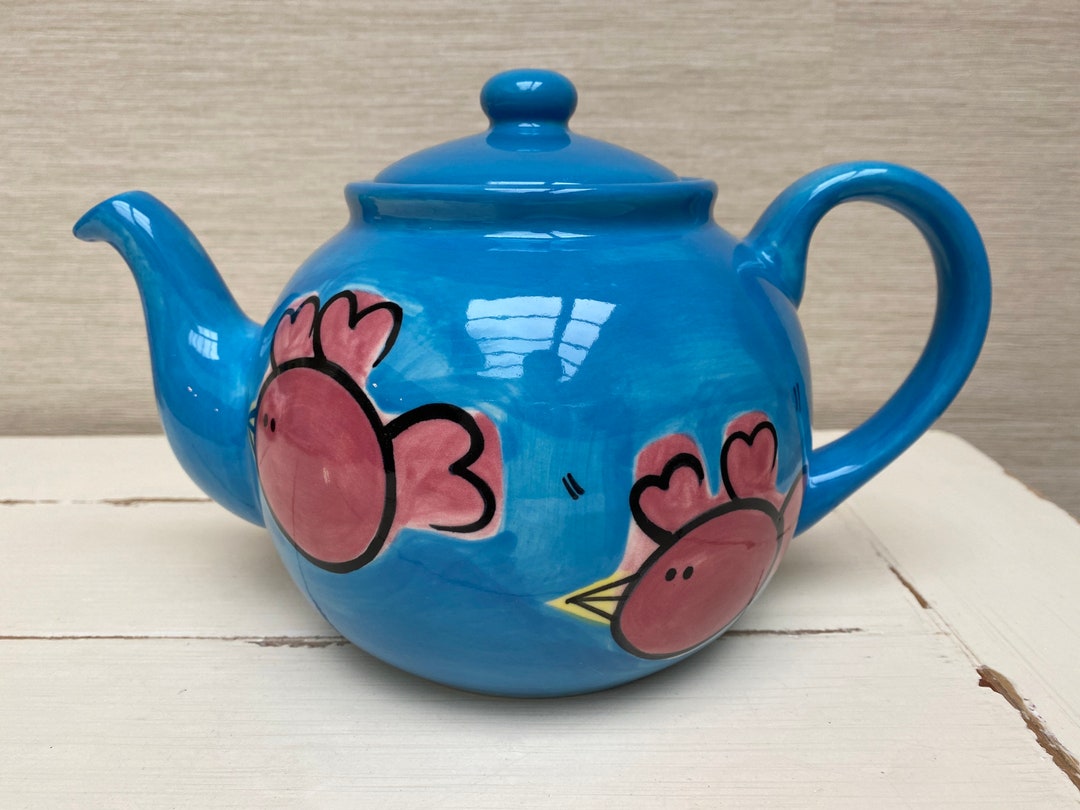 Whittard of Chelsea Hand Painted Large Teapot Bouncing Pig Etsy