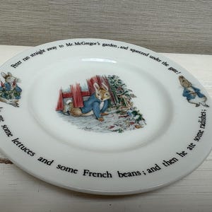 Assiette plate Wedgwood Peter Rabbit en céramique, petite, 20 cm, style Beatrix Potter - Frederick Warne Vintage