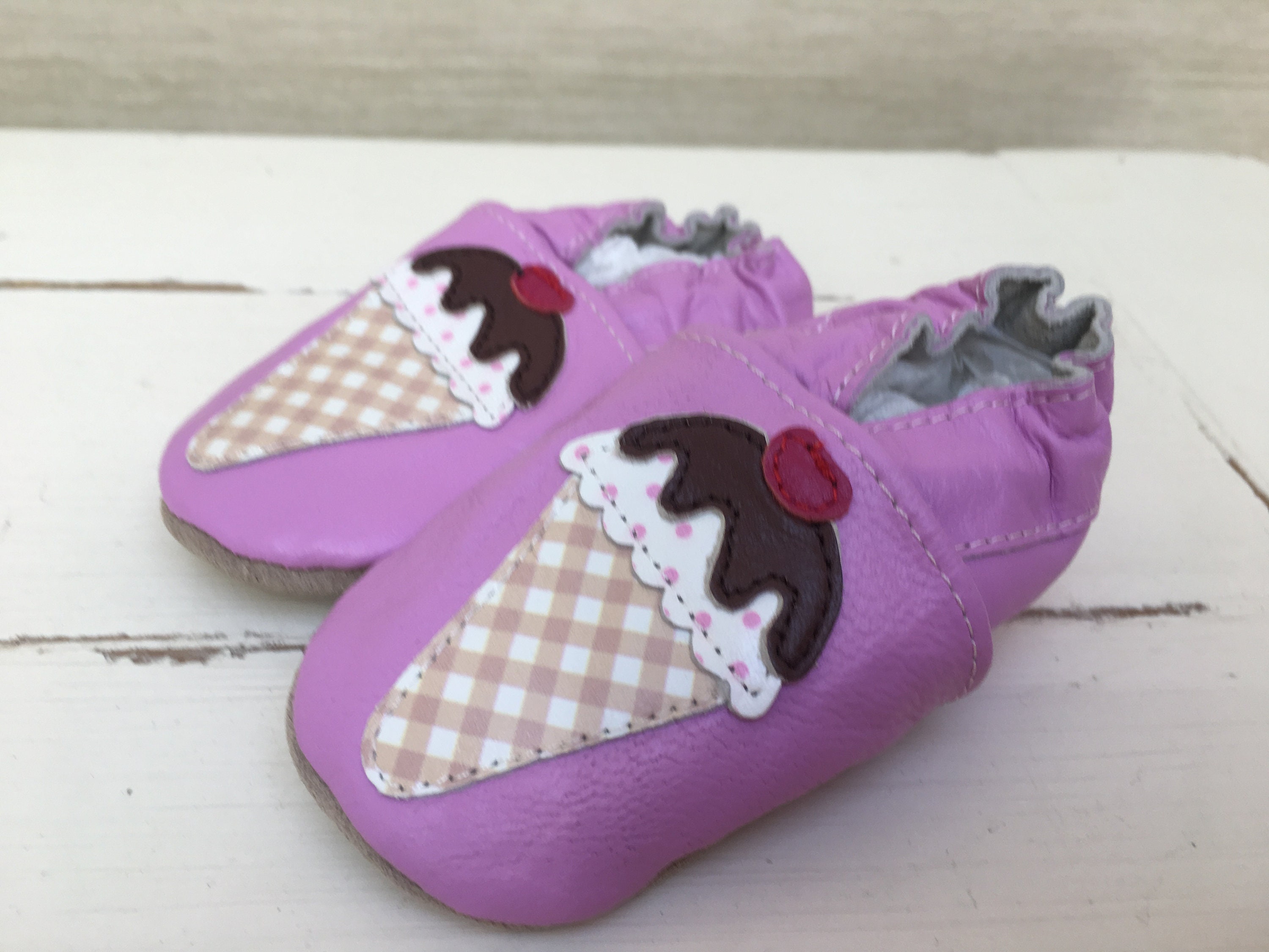 Leather shop pram shoes