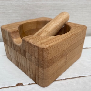 Wooden Pestle and Mortar