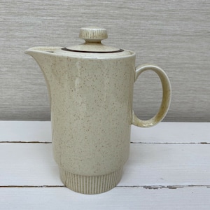 Vintage Poole Studio Pottery Coffee Pot - Beige - Made in England