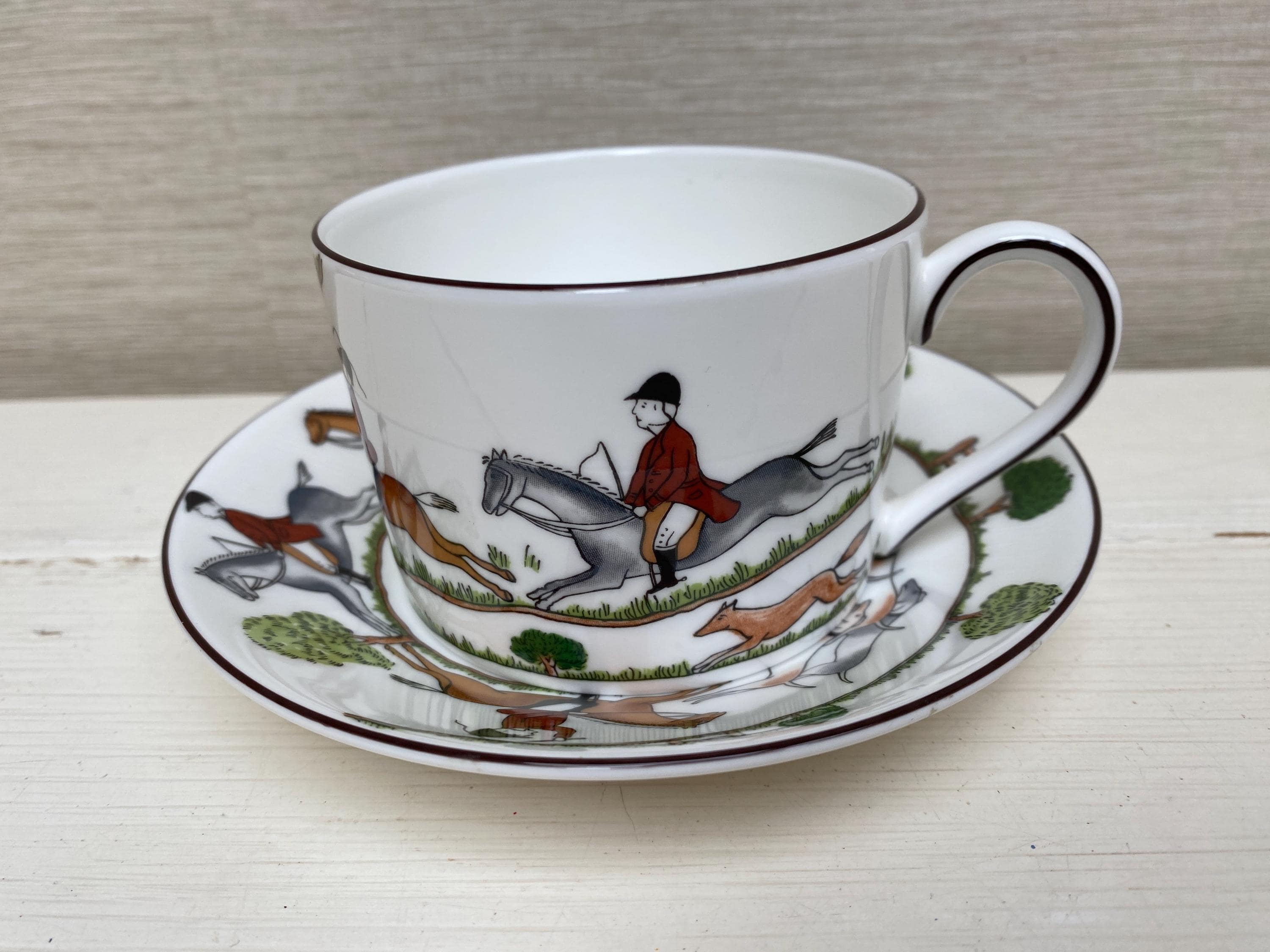 WEDGWOOD Hunting Scenes Cup and Saucer Bone China - Etsy India