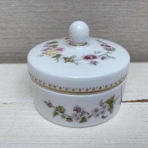 Wedgwood Vintage Trinket Pot Bone China Mirabelle Floral