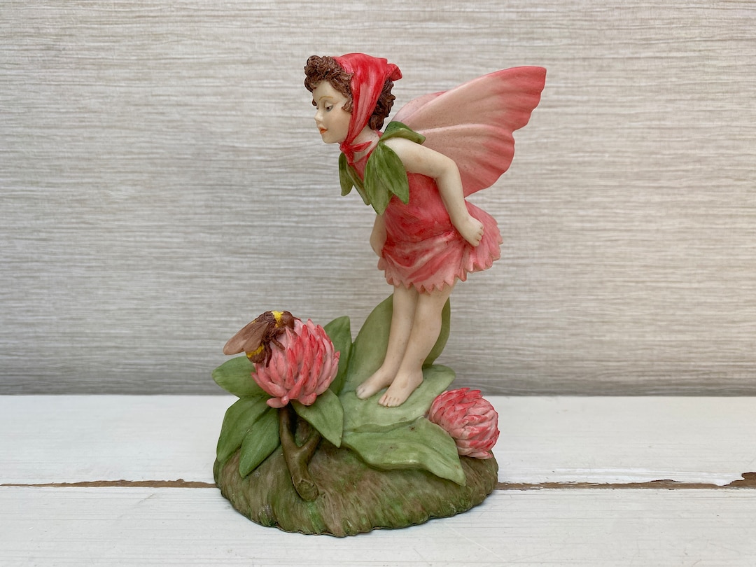 Danbury Mint the Flower Fairies Red Clover Fairy Figurine Etsy