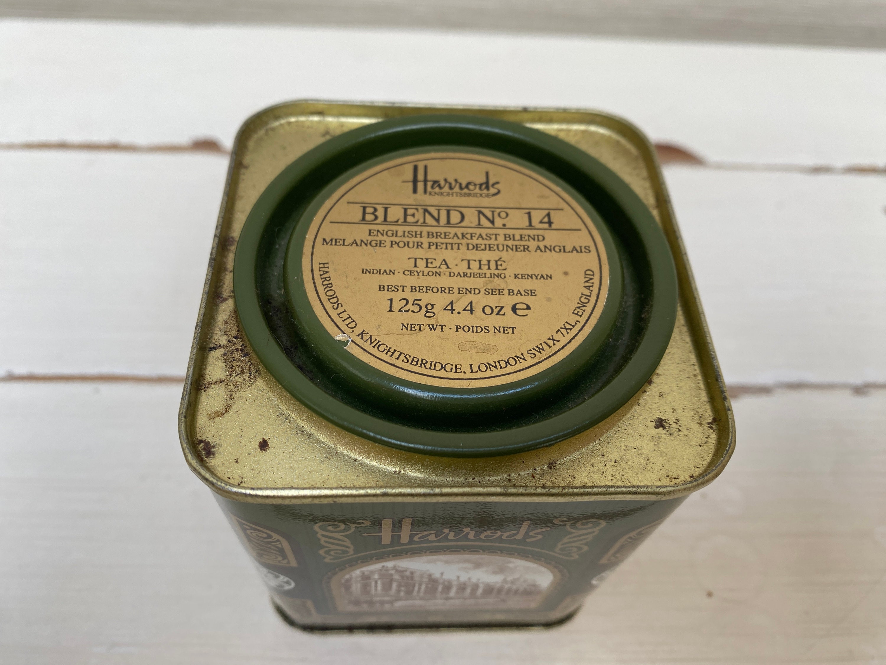 Vintage Harrods of Knightsbridge Empty Tea Tin Blend No 14
