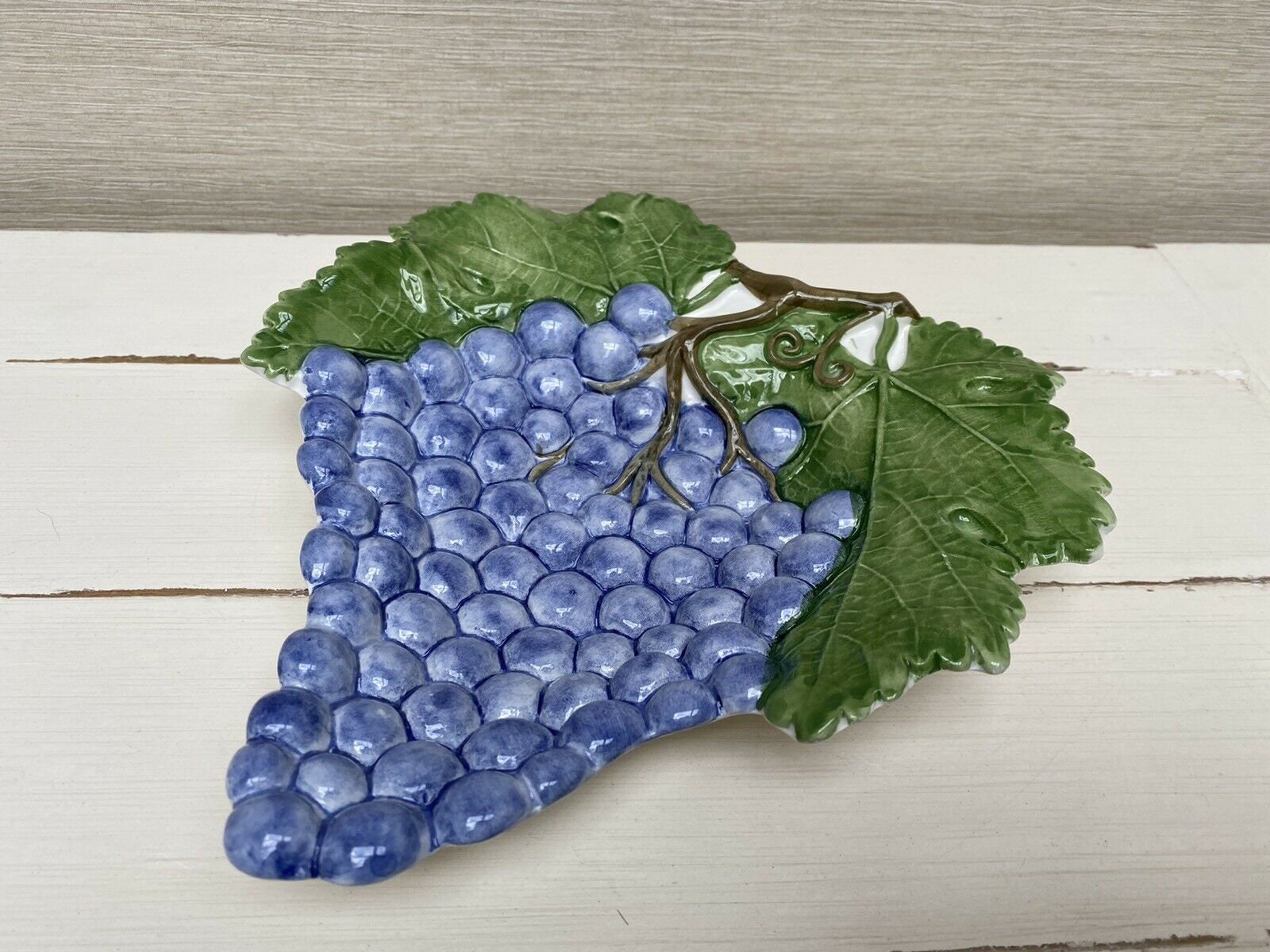 Grapes Ceramic Dish 1662 Etsy