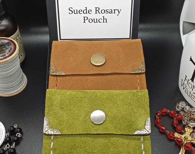 Featured listing image: Suede Rosary Pouch