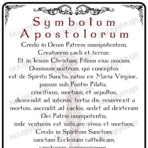 Digital Download: Symbolum Apostolorum -- Apostles Creed Latin