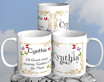 Cynthia Mug: Goddess of the Moon, Personalized Gift