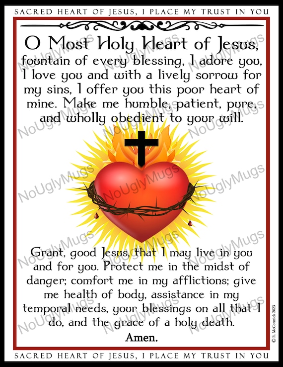 O Most Holy Heart Of Jesus Prayer