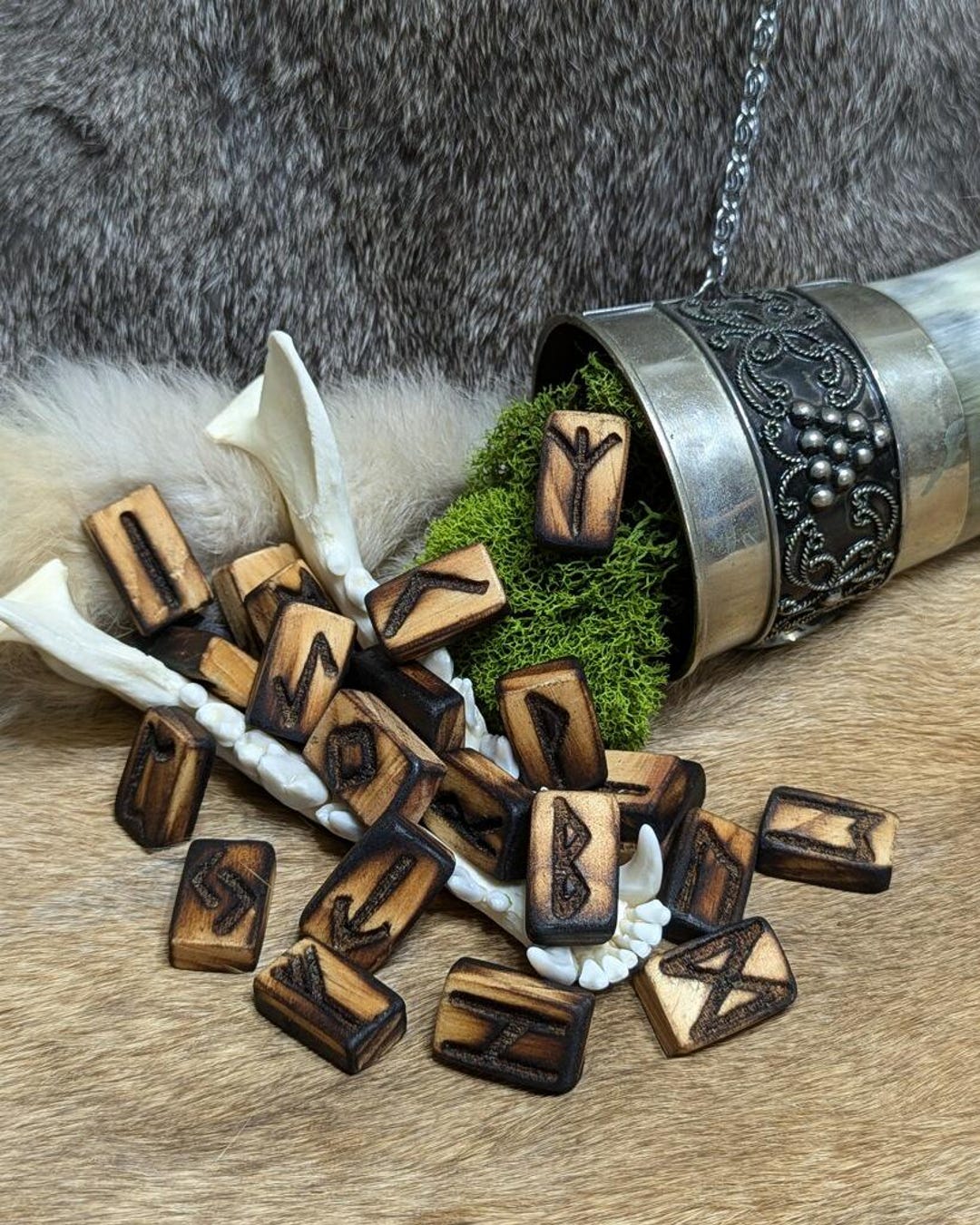 Charred Pine Elder Futhark Runes - Etsy
