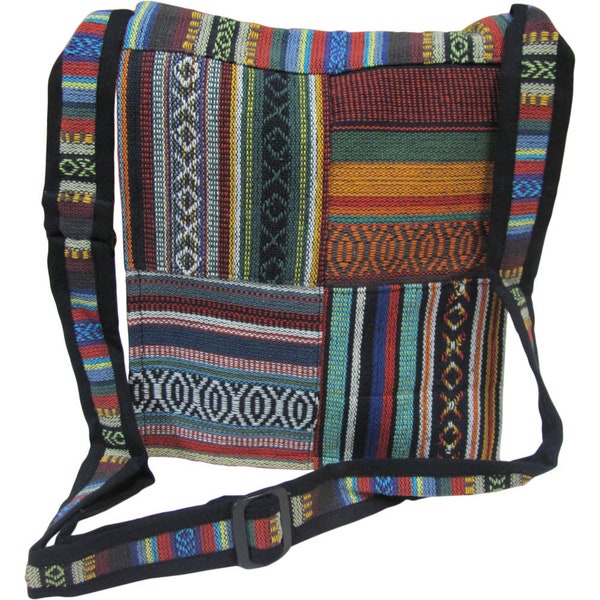 Unisex Casual Ethnic Patchwork Sling Boho Hippie Shoulder Crossbody Hobo Travel Bag