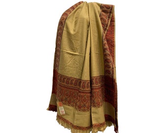 Tibetische Ethnische Paisley Vintage weiche Wolle Pashmina Großer Schal Schal Eternity