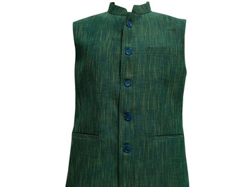 Indian Ethnic Fashion Nehru Collared Traditional Classic Waist Coat Retro Vest Jacket #2