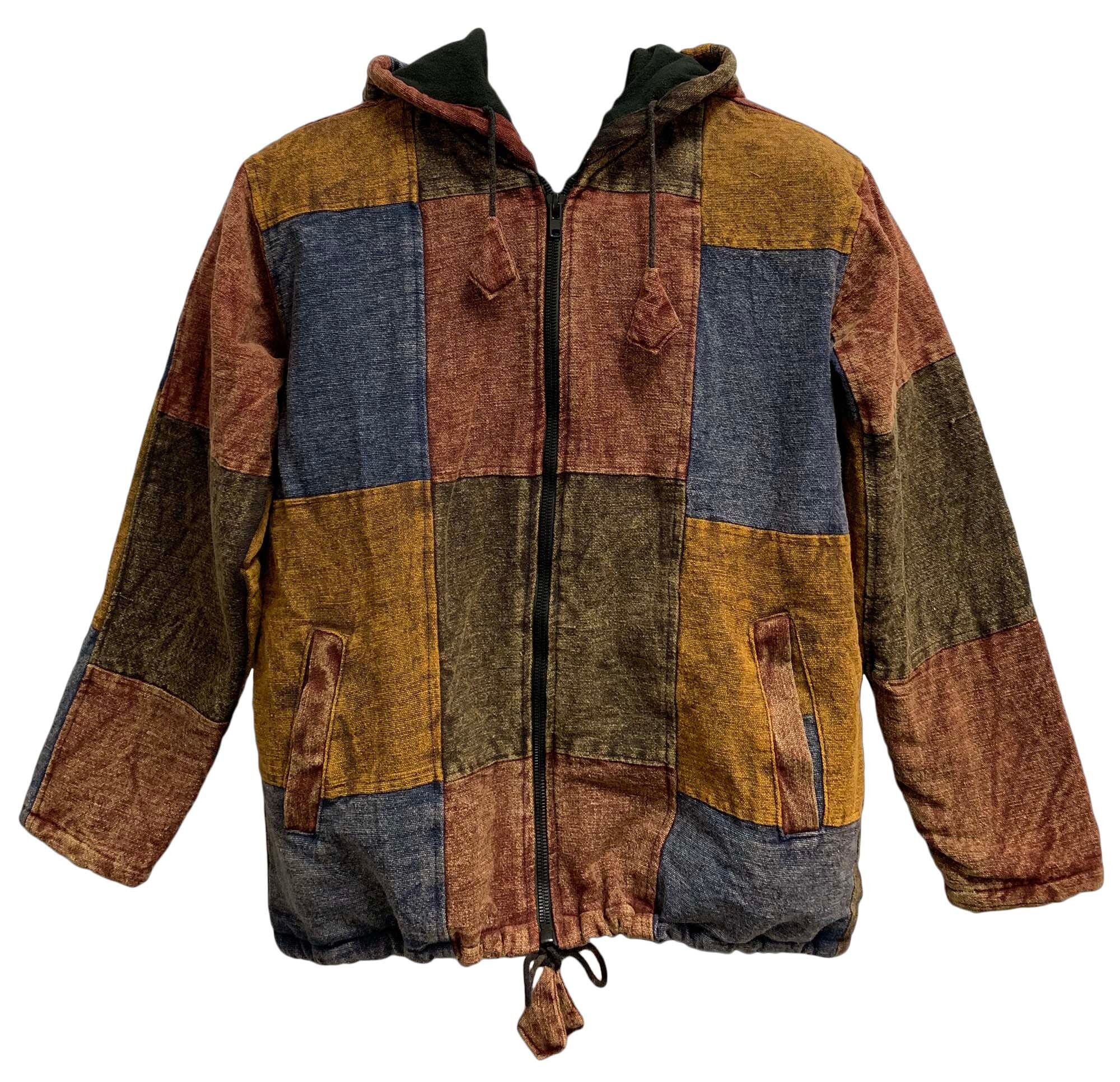 Men's Stonewashed Cotton Patchwork Vintage Boho Hoodie | Etsy