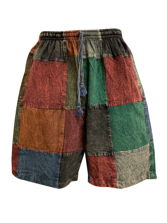 Hombre Stonewashed Patchwork Hippie Boho - Etsy