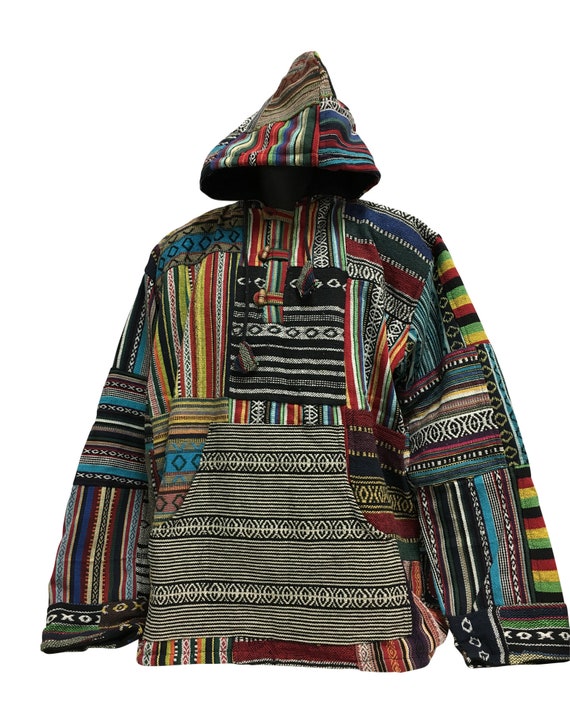 Ethnic Vintage Boho Unisex Tribal Patchwork Heavy… - image 2