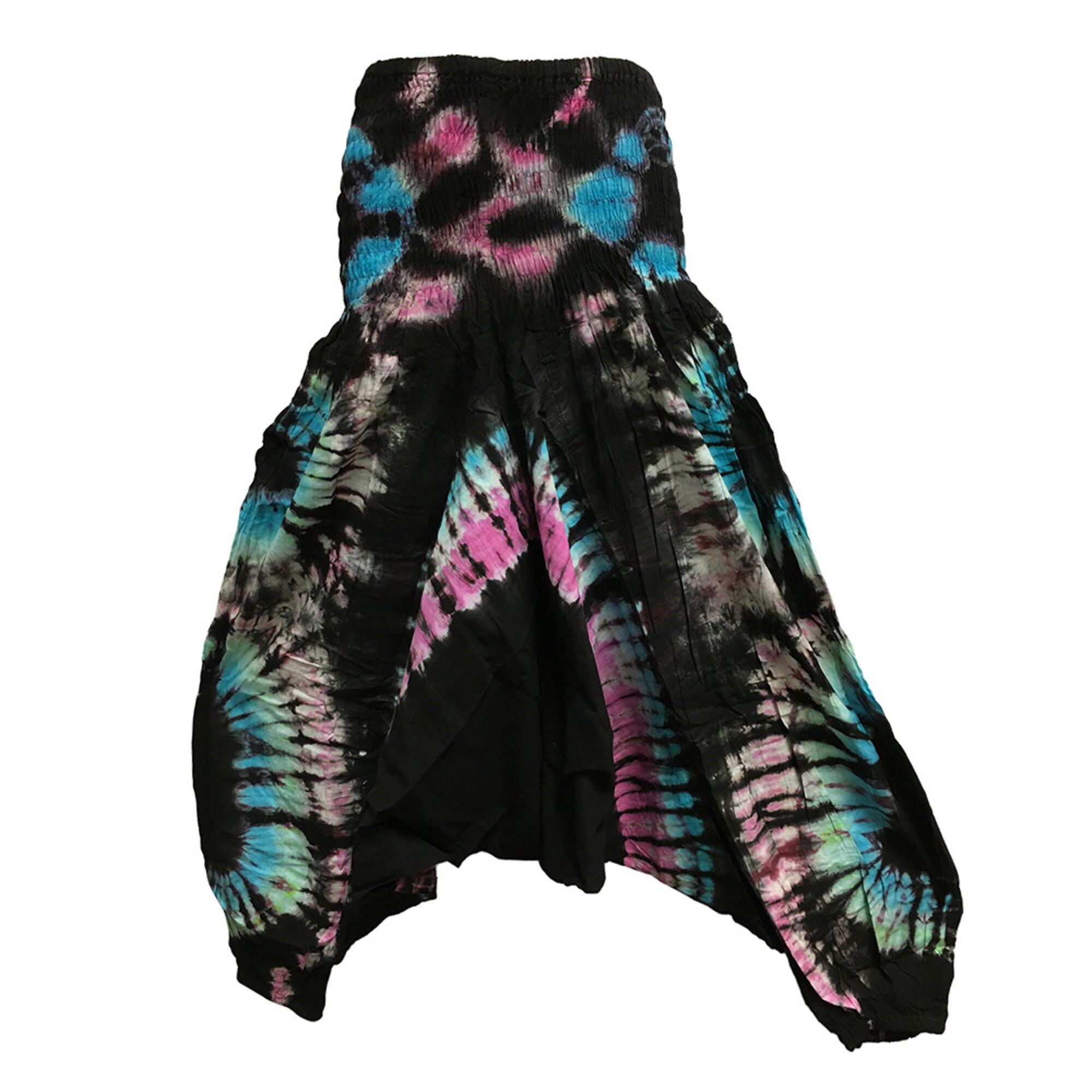 Pantaloni Harem Boho Per Bambine E Ragazze | Vita Smockata Elastica | Materiale Rayon Morbido