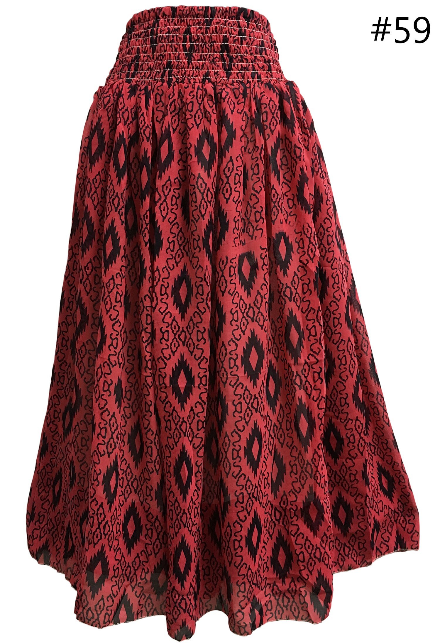 Missy Plus Smocked Waist Chiffon Georgette Sari Print Fashion | Etsy