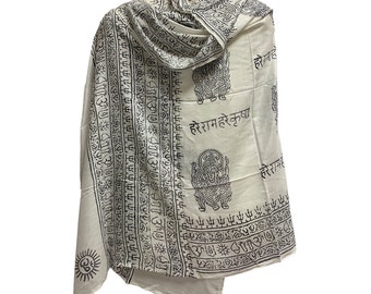 Indian Ganesh Om Meditation Yoga Altar Cloth Prayer Shawl Scarf