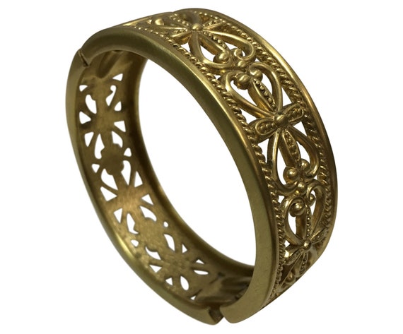 Gold filigree cuff best sale bracelet