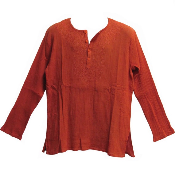 Mens Indian Crinkled Gauze Cotton 