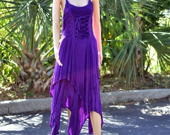 Bohemian Renaissance Spaghetti Strap Layered Embroidered Long Dress