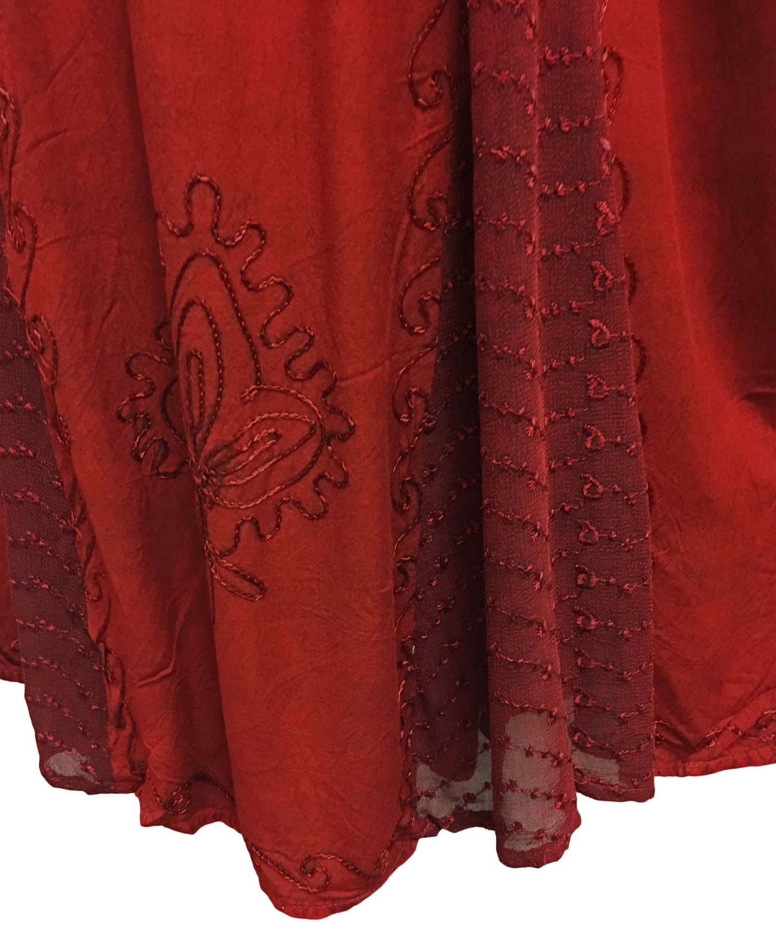 Boho Puffed Sleeve Stonewashed Embroidered Renaissance Long | Etsy