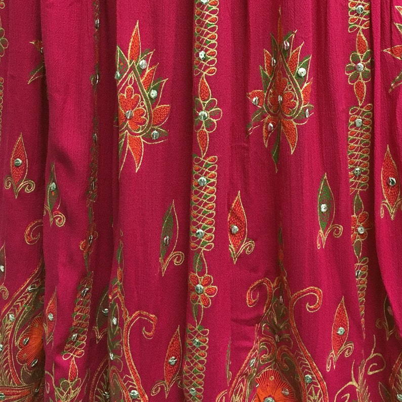 Women's Boho Handmade Indian Sequin Crinkle Gypsy Long - Etsy