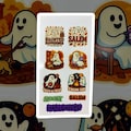 Salem Sticker Sheets 4"x7": Hocus Pocus, Ghosts, Autumn Landmarks